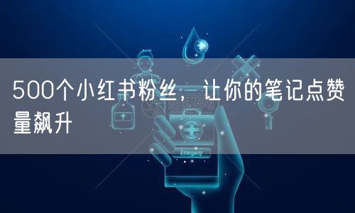 500个小红书粉丝，让你的笔记点赞量飙升