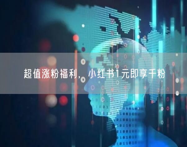 超值涨粉福利，小红书1元即享千粉