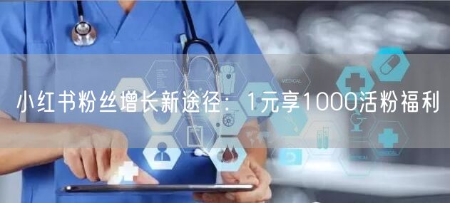 小红书粉丝增长新途径：1元享1000活粉福利